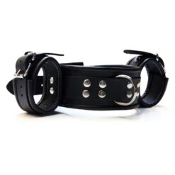 Saxos Lederen Halsband Met Handboeien Os-mi042 -Rimba Seksshop os mi042 saxos leather collar with wristcuffs 22052