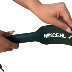 Zwart Lederen Mince Spank Me Paddle Van Saxos -Rimba Seksshop os mince paddle double layerd leather mince spank me paddle 17945