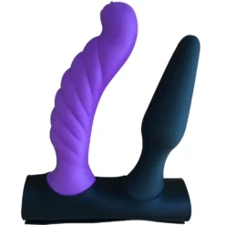 Lederen Dubbele String- Slip- Of Strapon Adapter Voor Dildo En/of Buttplug -Rimba Seksshop os pa 02 leather double plug adapter 15523