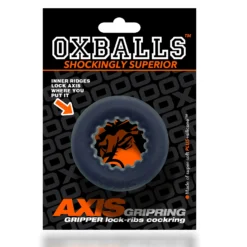 Oxballs - AXIS Rib Griphold Cockring Black Ice -Rimba Seksshop oxballs axis rib 4