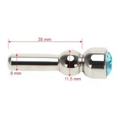 Stainless Steel Jewel Penis Head Plug By MAE-Toys -Rimba Seksshop penis jewel plug