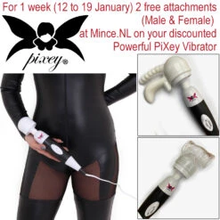 Pixey Black Edition - Massage Wand Met 2 Gratis Opzetstukken Van 12 Tot 19 Januari -Rimba Seksshop pixey with free attachements