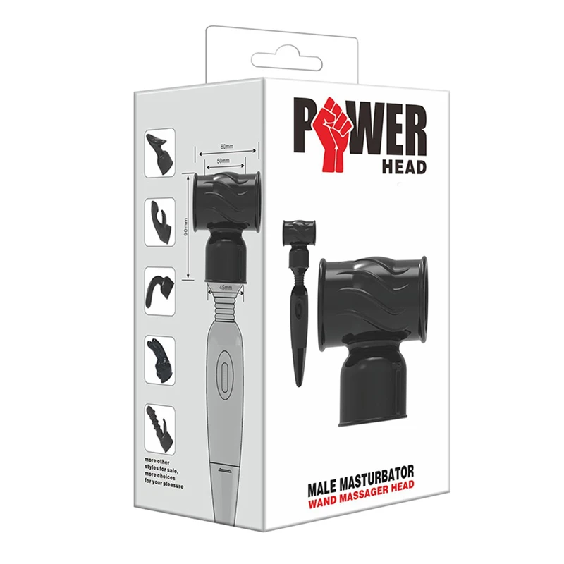 POWER HEAD - Male Masturbator Wand Massager Opzetstuk Van Rimba 4 POWER HEAD - Male Masturbator Wand Massager Opzetstuk Van Rimba - Afbeelding 2