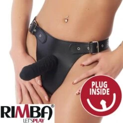 Strap-on Dildoslip Met Dildo Binnen En Buiten (beiden 4 X 15 Cm) Van Rimba