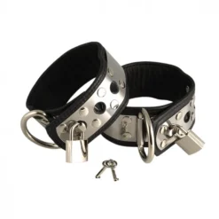 Enkelboeien Van Leder / Metaal En Hangslot Van Rimba 7522 -Rimba Seksshop ri 7524 leather feetcuffs with metal and padlock 25211