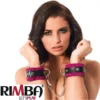 Roze Polsboeien Met Karabijn Haken Van Rimba #7964 2 Roze Polsboeien Met Karabijn Haken Van Rimba #7964 -Rimba Seksshop ri 7964 pink wrist cuffs with carabine hooks 25456
