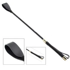 Korte Riding Crop Met Brede Flap Van Strict Leather