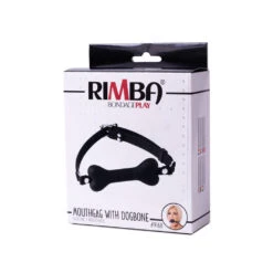 Latex Play - Mondknevel Met Hondenbot - Zwart Van Rimba -Rimba Seksshop rimba latex play mouthgag with dogbone black 1
