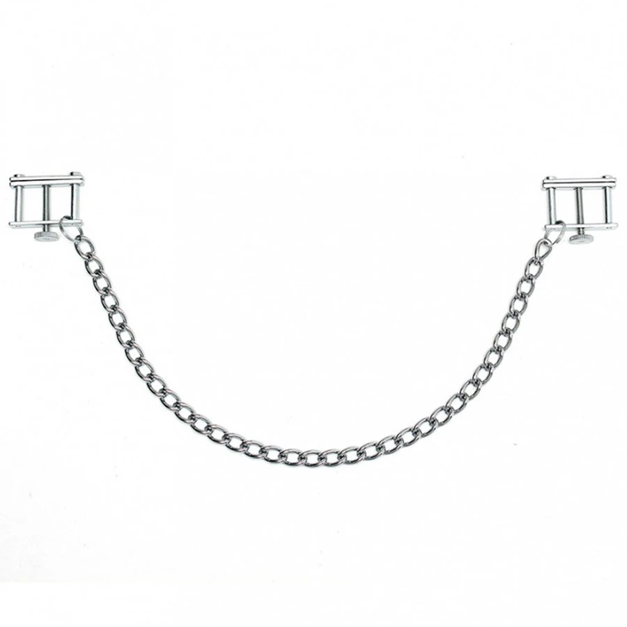 Adjustable Hoffman Nipple Clamps With Chain By Rimba 4 Adjustable Hoffman Nipple Clamps With Chain By Rimba - Afbeelding 2