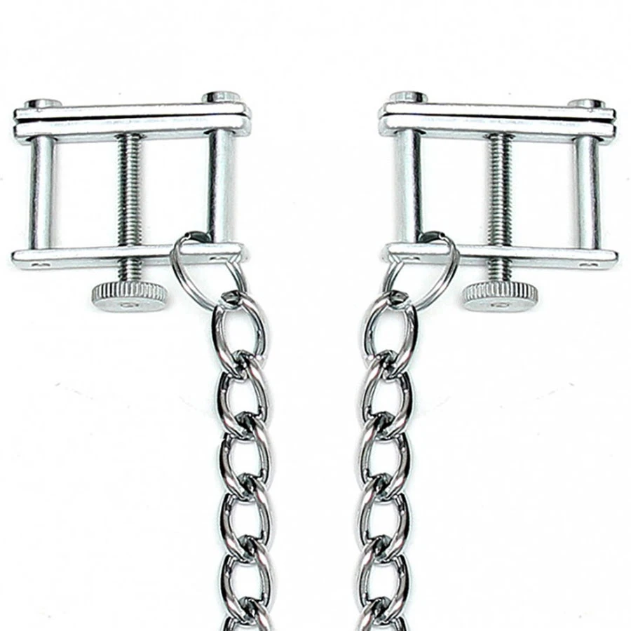 Adjustable Hoffman Nipple Clamps With Chain By Rimba 3 Adjustable Hoffman Nipple Clamps With Chain By Rimba