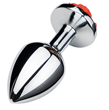 RVS Rode Roos Anale Plug Ø34 Mm 6 RVS Rode Roos Anale Plug Ø34 Mm - Afbeelding 4