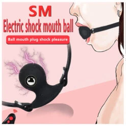 Electro-sex Silicone Mouth Gag Met Draadloze Afstandsbediening -Rimba Seksshop shock ballgag 6