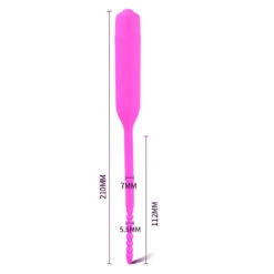 Siliconen Pink Beaded Urethra Vibrator - 5.5mm Van MAE-Toys