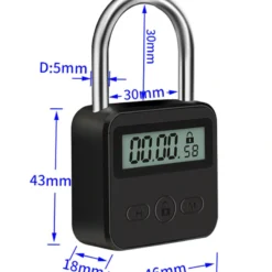 Zwaar BDSM Timer Slot - Black Voor Opsluiting En (self)bondage Van Uw Slaaf -Rimba Seksshop sm time lock dimensions