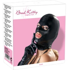 Zwart Wetlook Masker Van Bad Kitty -Rimba Seksshop spandex mask 1