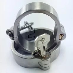 Zware RVS Grof Gepolijste Pols Boeien Met Cylinderslot - Heren -Rimba Seksshop stainless steel cuffs 3 1