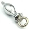 Polished Aluminium Butt Plug Ø 35 Mm With Metal Handle -Rimba Seksshop steel buttplug medium
