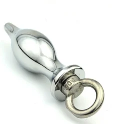 Polished Aluminium Butt Plug Ø 31 Mm With Metal Handle