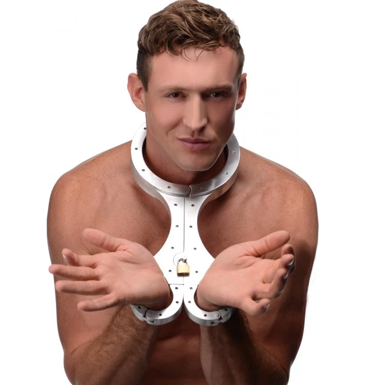 Large Metalen Hand & Nek Restraint 'The Fiddle' Van Master Series 3 Large Metalen Hand & Nek Restraint 'The Fiddle' Van Master Series