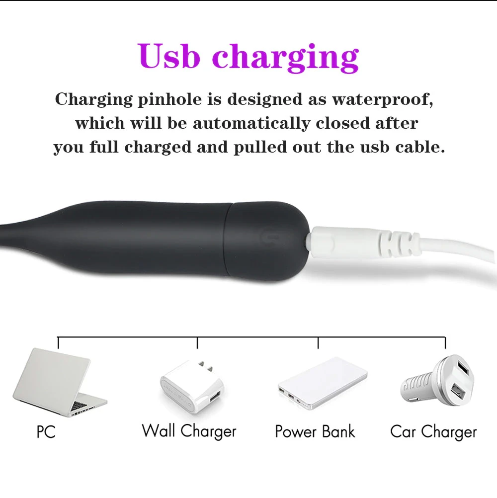 10 Programma Zwarte Urethrale Siliconen Sound-Vibrator 4 10 Programma Zwarte Urethrale Siliconen Sound-Vibrator - Afbeelding 2