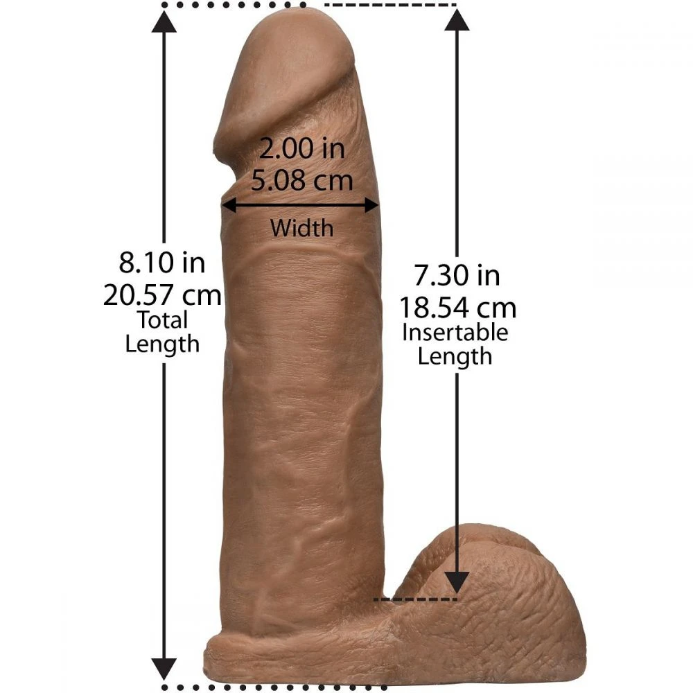 Realistic ULTRASKYN Dildo - 8' / 20 Cm 6 Realistic ULTRASKYN Dildo - 8' / 20 Cm - Afbeelding 4
