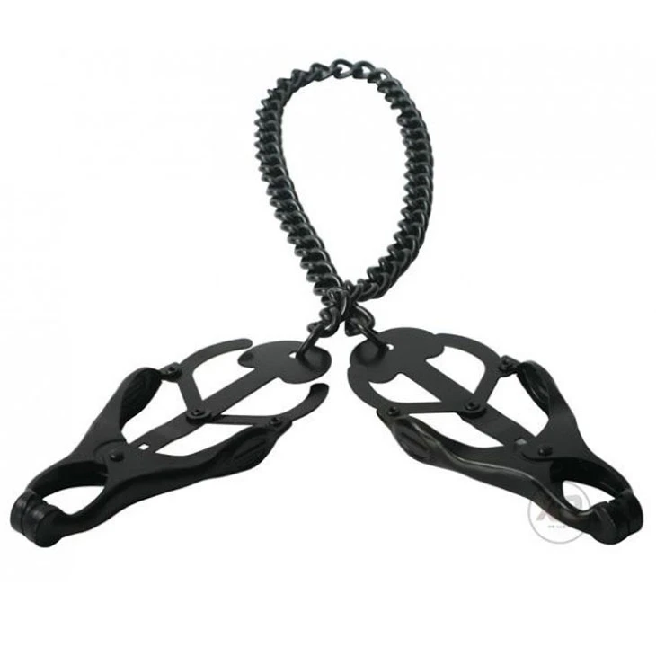 Zwarte Japanese Tepelklemmen Met Ketting By Master Series 5 Zwarte Japanese Tepelklemmen Met Ketting By Master Series - Afbeelding 3